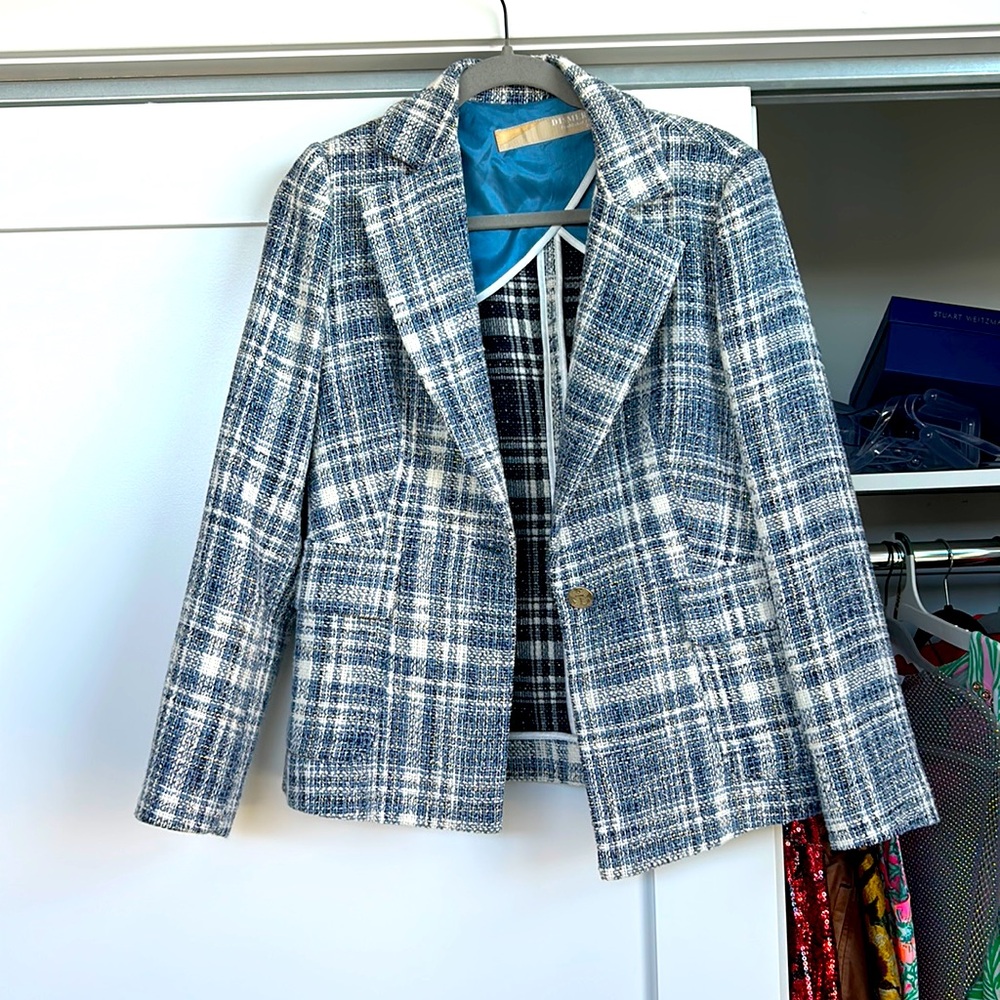 Dismeto New Never Used w/out tags Italian tweed blazer navy